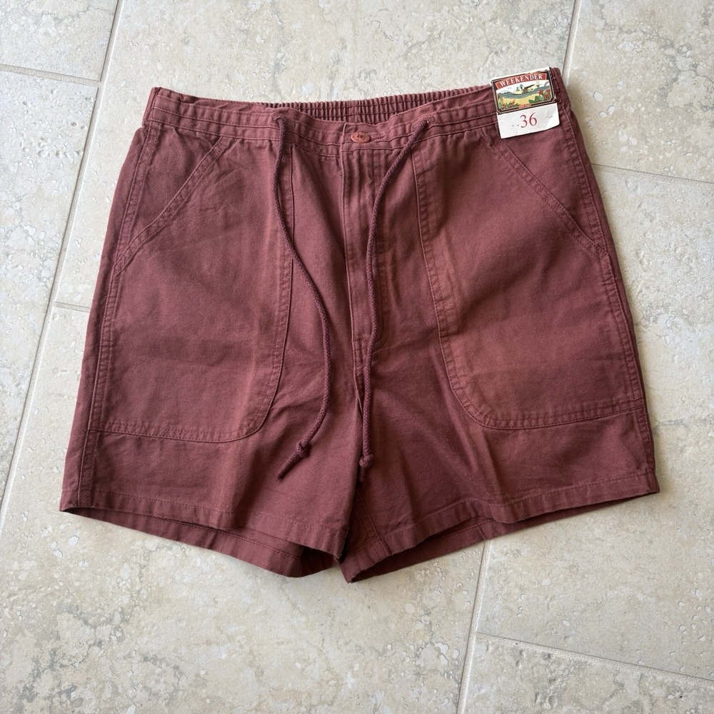 Weekender Deck Shorts Brand New With Tags Size 36 Red Burgundy Wine